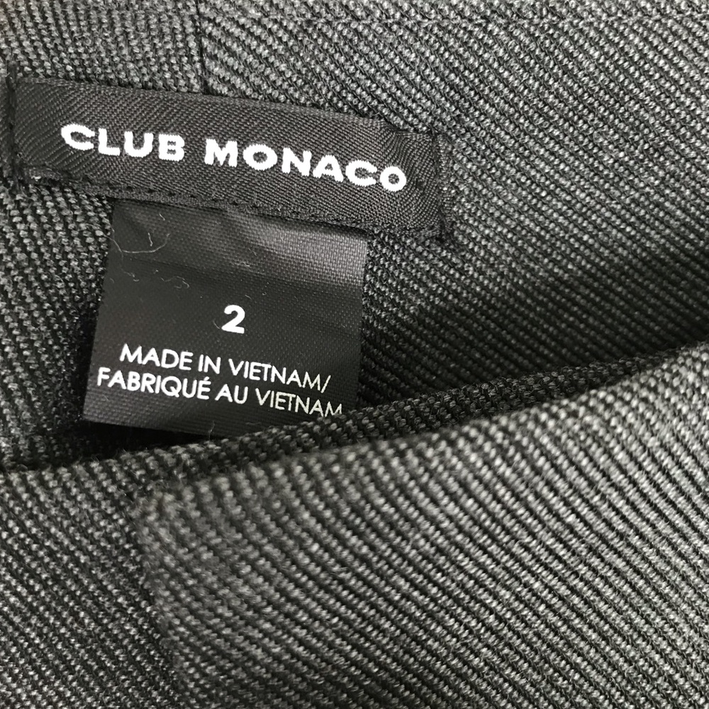 CLUB MONACO Gray Pants With Side Ruffle Trim Size 2 - Picture 10 of 13